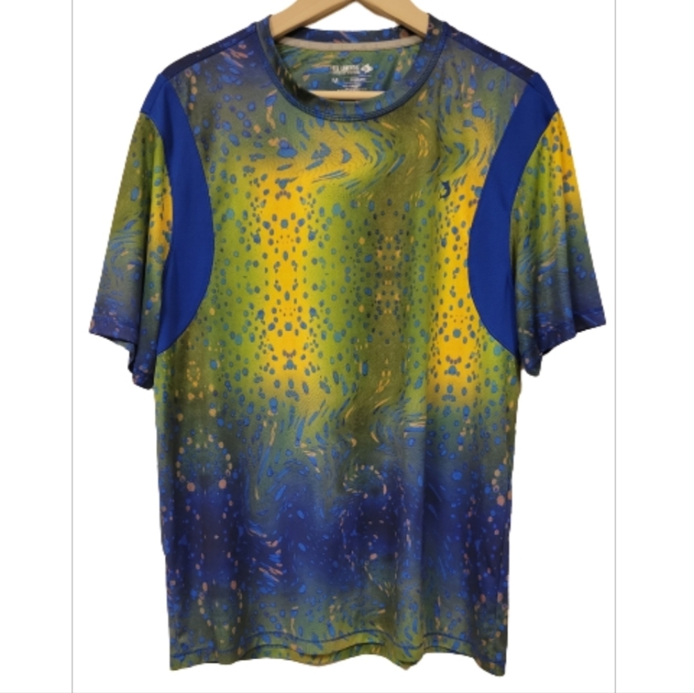 Reel Legends Performance keep it cool Dry wicking Fisher Beach Tee Tops size M